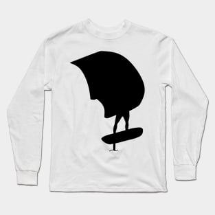 Wing surfer doing wingfoiling with foil wing Long Sleeve T-Shirt